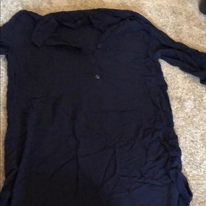 Navy blue long shirt